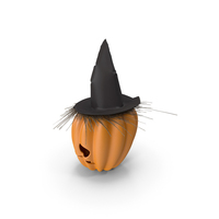 Halloween Pumpkin With Hat PNG & PSD Images