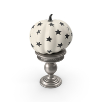 Painted White Pumpkin With Base PNG & PSD Images