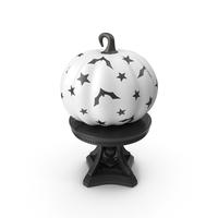 Painted White Pumpkin with Base PNG & PSD Images