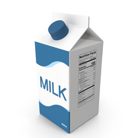 Milk Carton Medium Blue PNG & PSD Images