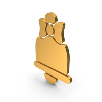 Bow Bell Gold PNG & PSD Images