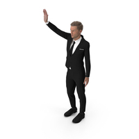 Man In Classic Suit Waving PNG & PSD Images
