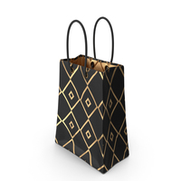Shopping Bag Black And Gold PNG & PSD Images