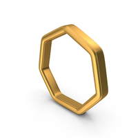 Gold Heptagon Frame PNG & PSD Images