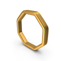 Gold Octagonal Frame PNG & PSD Images