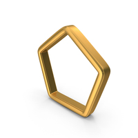 Gold Pentagonal Frame PNG & PSD Images
