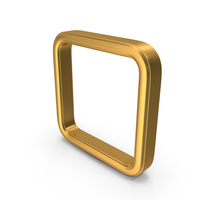 Gold Soft Corner Square Frame PNG & PSD Images