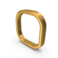 Gold Square Web Frame PNG & PSD Images