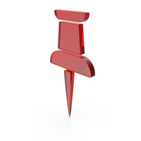 Red Glass Drawing Pin Symbol PNG & PSD Images