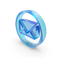 Blue Glass Round Letter Symbol PNG & PSD Images