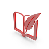 Red Glass Letter Pad Symbol PNG & PSD Images