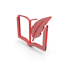 Red Glass Letter Pad Symbol PNG & PSD Images
