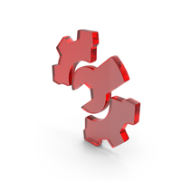 Red Glass Wrench & Gear Symbol PNG & PSD Images