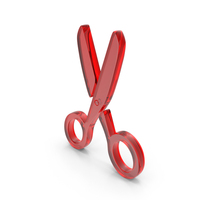 Red Glass Scissor Symbol PNG & PSD Images