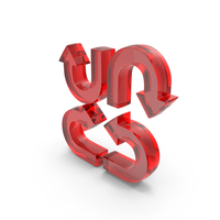Red Glass U Turn Symbols PNG & PSD Images