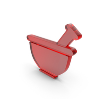 Red Glass Mortar & Pestle Symbol PNG & PSD Images