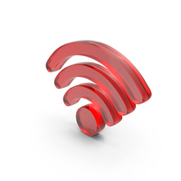 Red Glass Wireless Symbol PNG & PSD Images