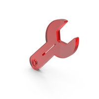 Red Glass Wrench Symbol PNG & PSD Images