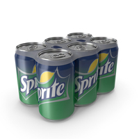 Six Beverage Can Sprite PNG & PSD Images