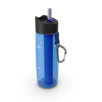 LifeStraw Go Water Filter Bottle Blue PNG & PSD Images