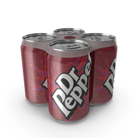 Four Beverage Can Dr Pepper PNG & PSD Images