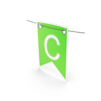 Garland Flag With Letter C PNG & PSD Images