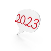 White & Red 2023 Comic Design Speech Bubble Symbol PNG & PSD Images