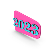 Pink & Blue 2023 Comic Design Symbol PNG & PSD Images