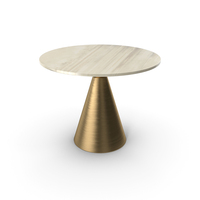 White Marble Gold Metal Table PNG & PSD Images