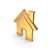 HOUSE SYMBOL GOLD PNG & PSD Images