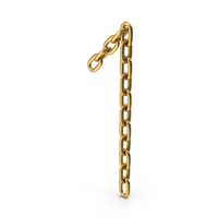 One Chain Number Gold PNG & PSD Images