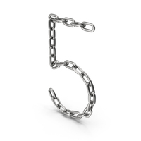 Silver Chain Number Five PNG & PSD Images