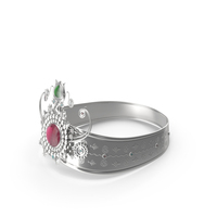 Silver Crown With Stones PNG & PSD Images