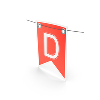 Garland Flag With Letter D PNG & PSD Images