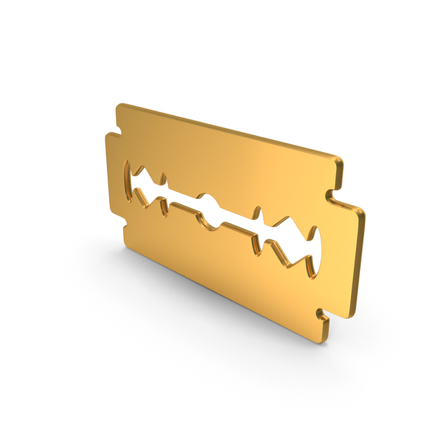 Gold Razor Blade Symbol PNG & PSD Images