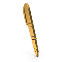 Gold Fountain Ink Pen Symbol PNG & PSD Images