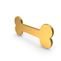 Gold Bone Symbol PNG & PSD Images