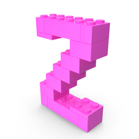 Pink Toy Bricks Letter Z PNG & PSD Images