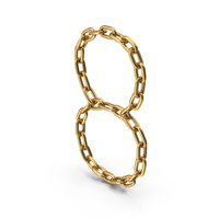 Gold Chain Number Eight PNG & PSD Images