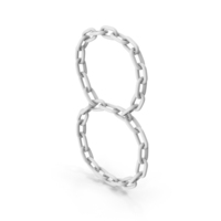 White Chain Number Eight PNG & PSD Images