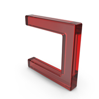 Japanese Katakana KO Red Glass PNG & PSD Images