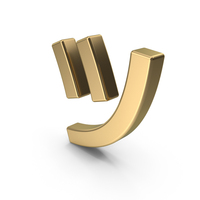Japanese Katakana TSU Gold PNG & PSD Images