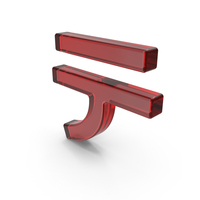 Japanese Katakana TE Red Glass PNG & PSD Images