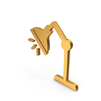 Table Study Lamp Gold PNG & PSD Images