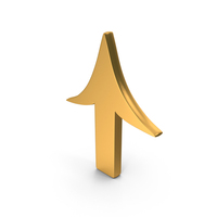 Up Arrow Gold PNG & PSD Images