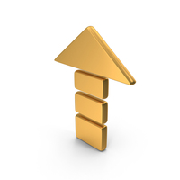 Up Arrow Gold PNG & PSD Images