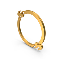 Gold Circular Inverted Commas Symbol PNG & PSD Images