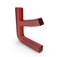 Japanese Katakana HI Red Glass PNG & PSD Images