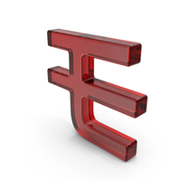 Japanese Katakana MO Red Glass PNG & PSD Images