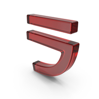 Japanese Katakana RA Red Glass PNG & PSD Images